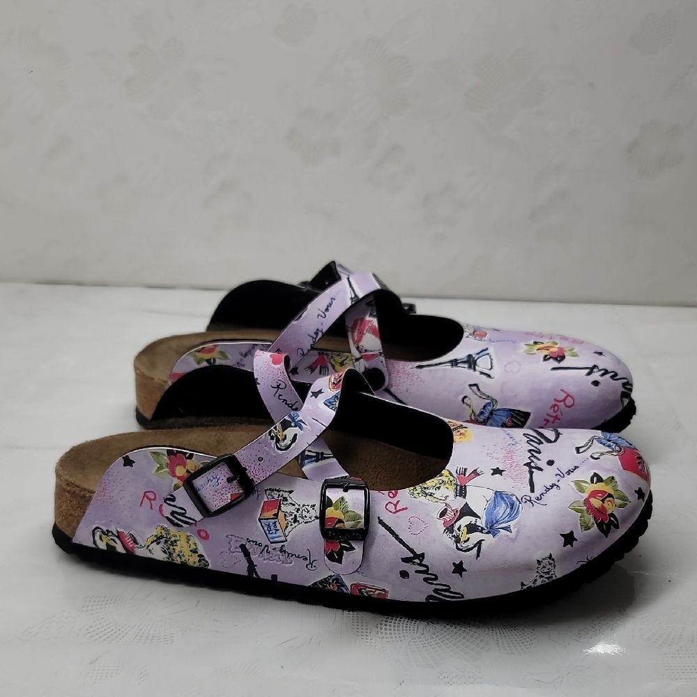 Birkenstock Birki’s Maria Retro Paris Mary Jane Clogs Slip On Size 10